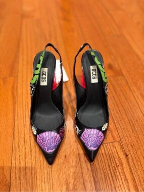 GCDS Graphic Slingback - Hot Pink Block Heel Size 39